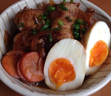 長芋の肉巻きと卵の甘辛煮♪